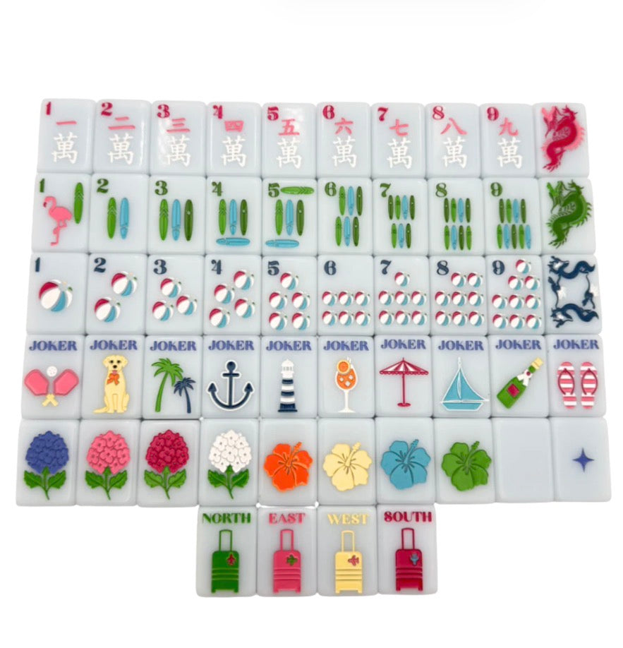 Bespoke X Gray Malin Beach Club Mahjong Tiles - OCEAN BLUE