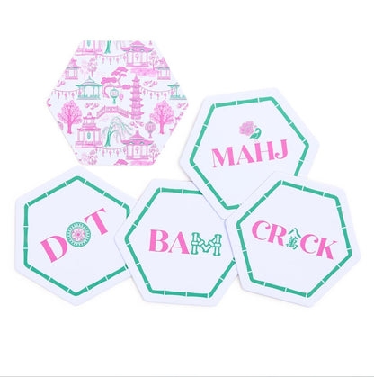 Let’s Mahj Set of 24 Heavy weight Paper Coasters