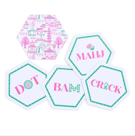 Let’s Mahj Set of 24 Heavy weight Paper Coasters