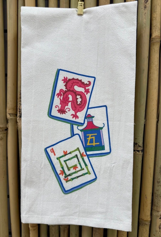 Triple Mahjong Tile Hand Towel