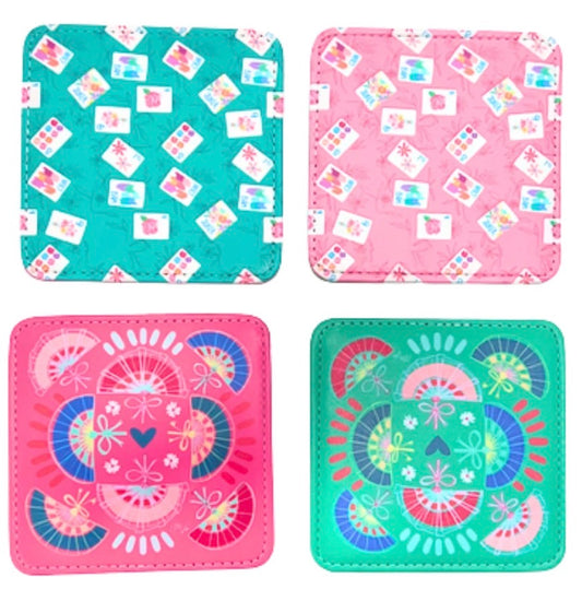 Bonjour Mahjong Coasters, Set of 4