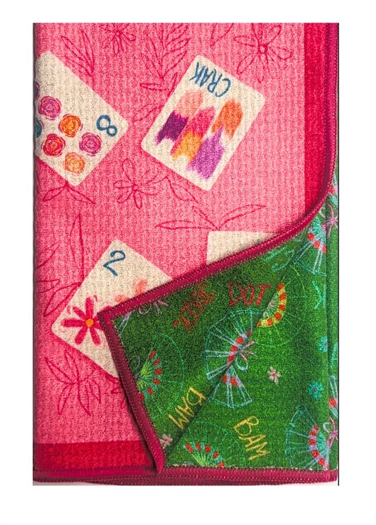 Bonjour Mahjong Double Sided Tea Towel
