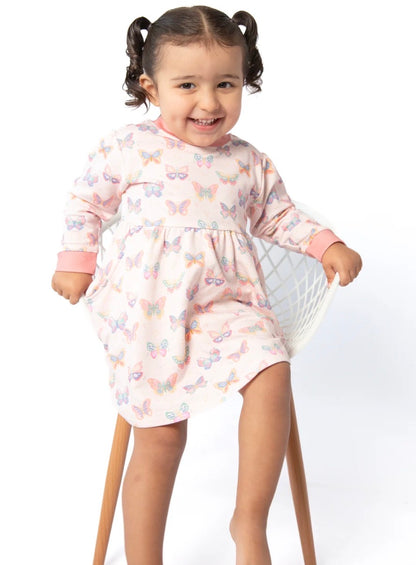 Sweatshirt Dress Butterfly Bliss