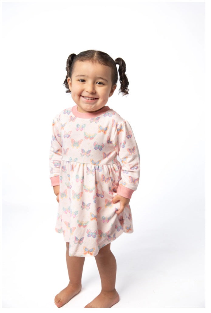 Sweatshirt Dress Butterfly Bliss