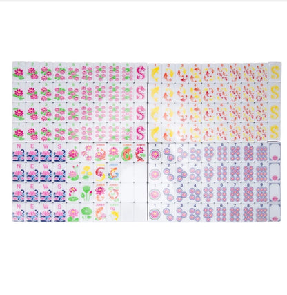 Lotus and Koi Mahjong Tiles
