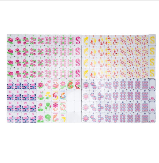 Lotus and Koi Mahjong Tiles