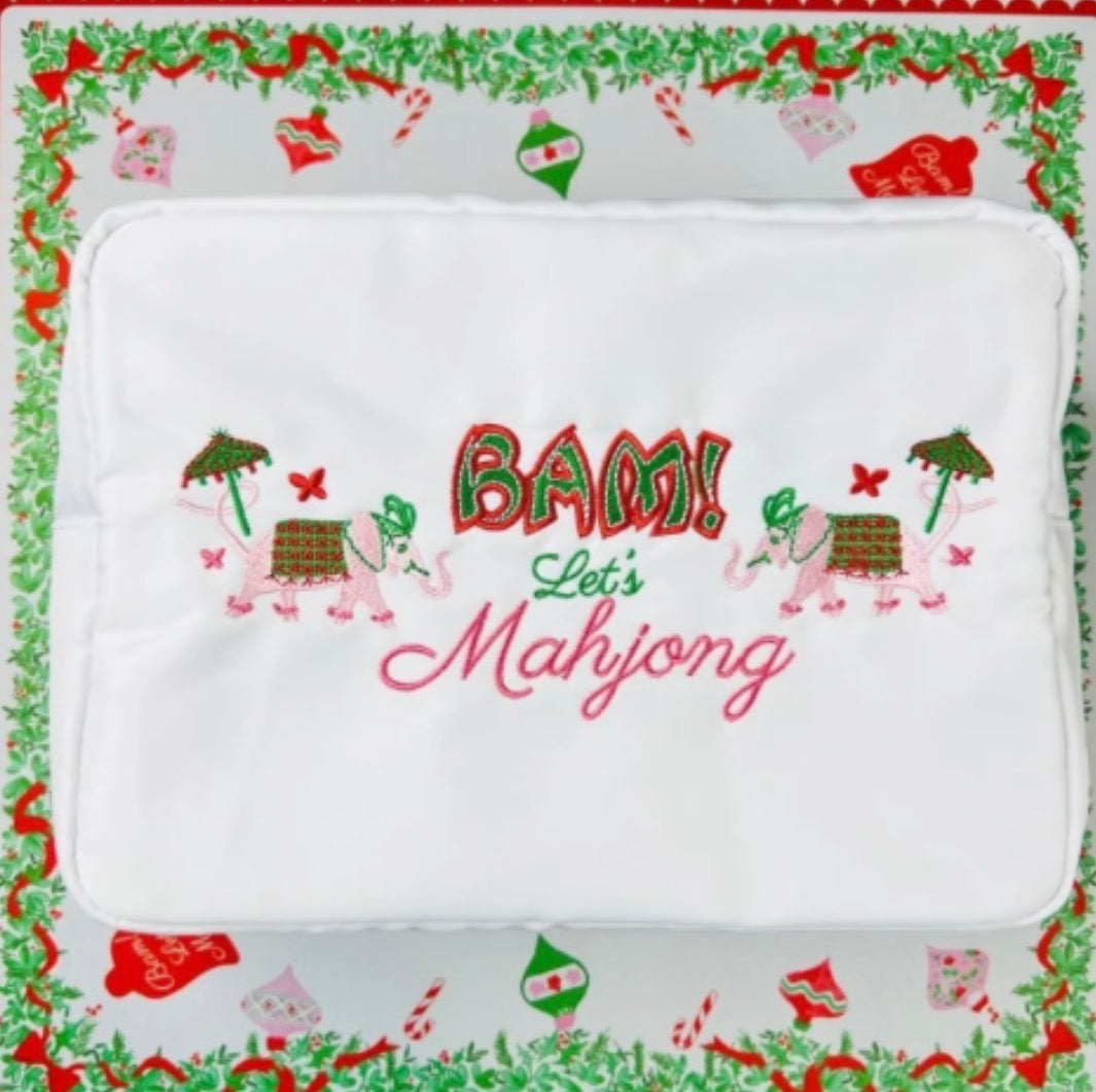 Holly and Trunky Christmas Mahjong Tile Bag