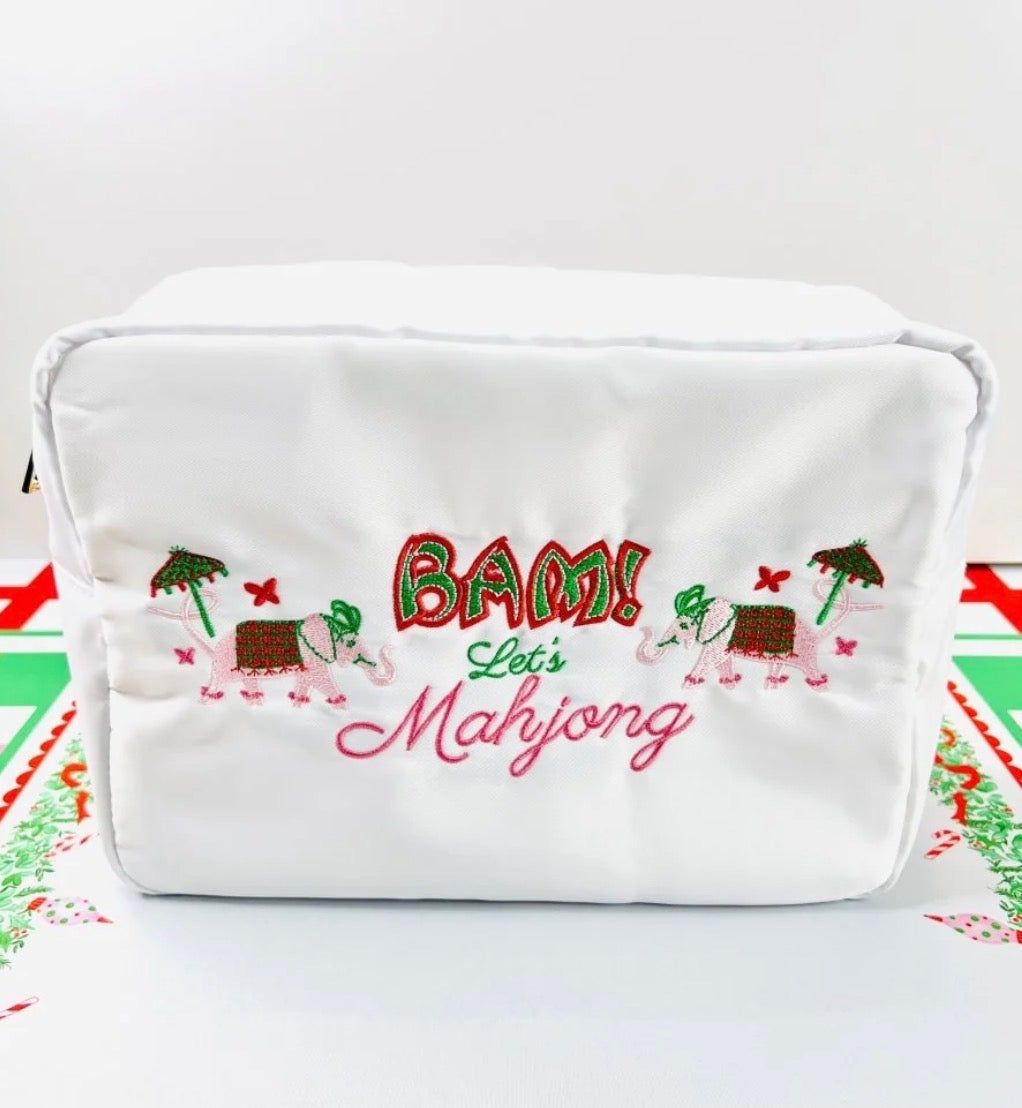 Holly and Trunky Christmas Mahjong Tile Bag