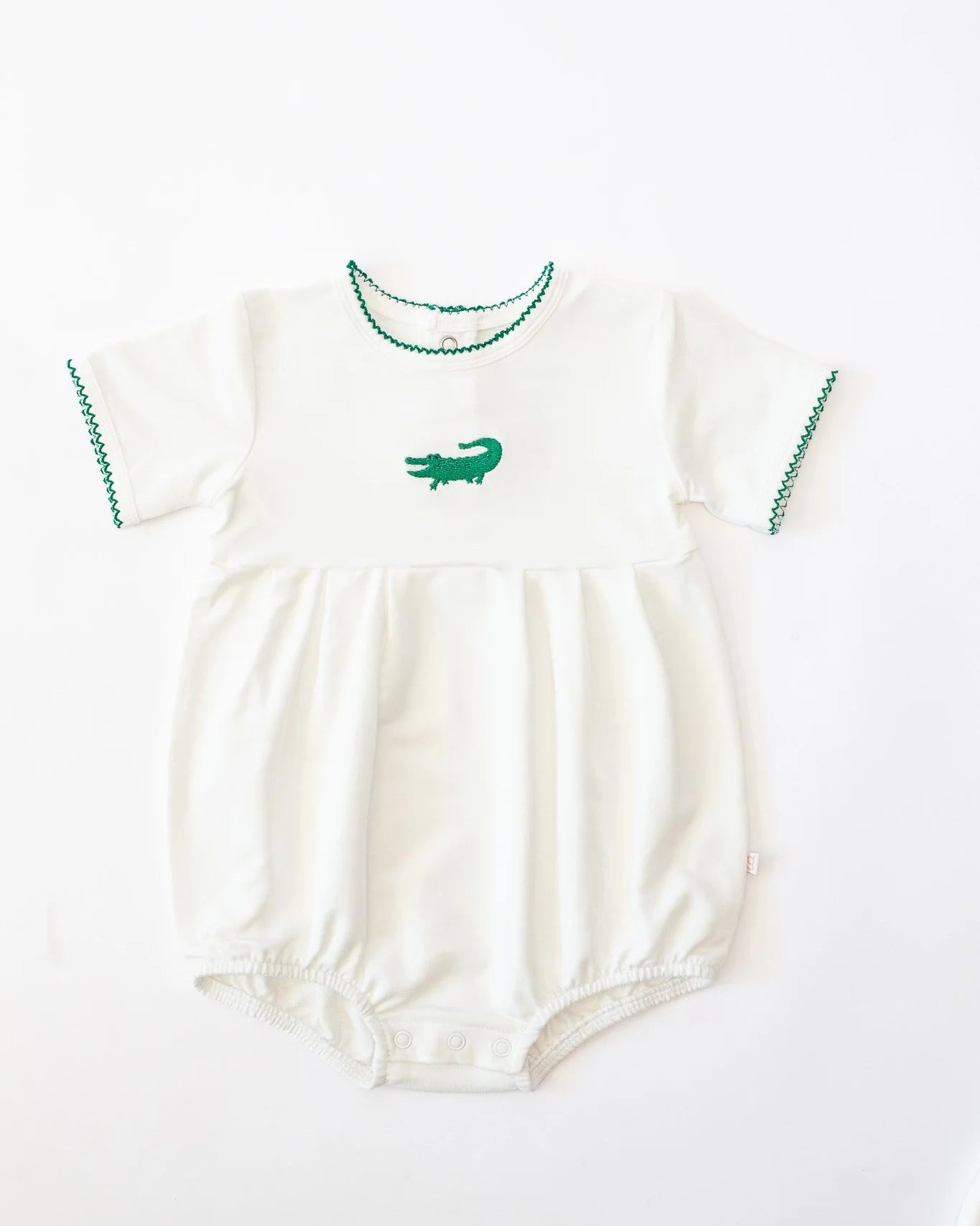 Alligator Embroidered Pip Bubble