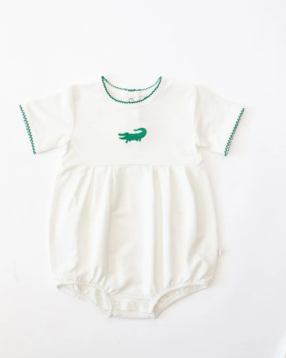 Alligator Embroidered Pip Bubble