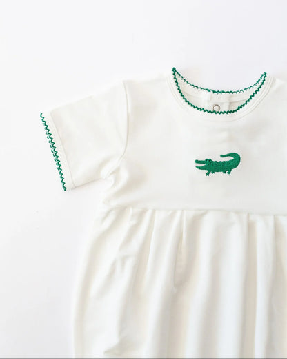 Alligator Embroidered Pip Bubble