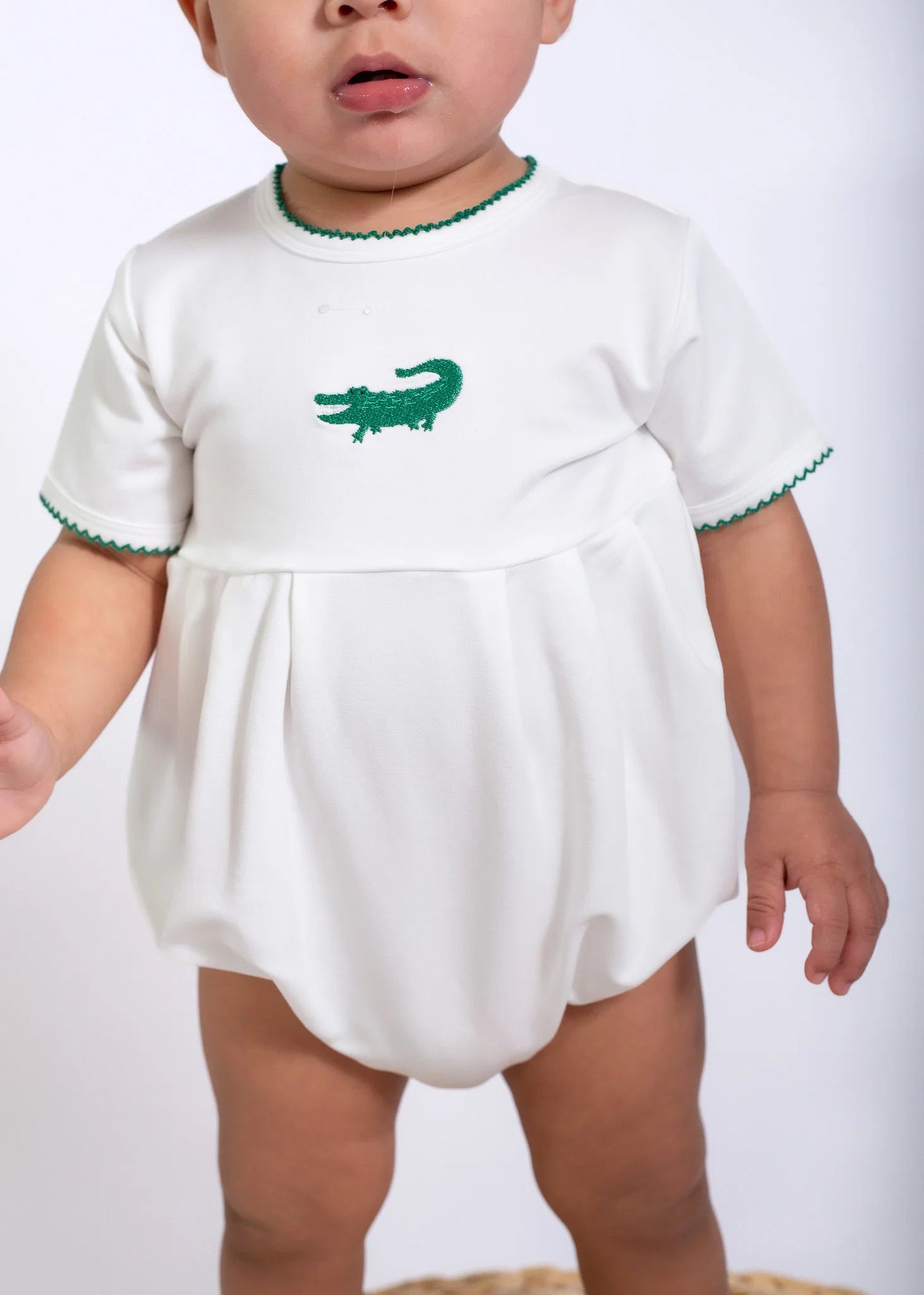 Alligator Embroidered Pip Bubble
