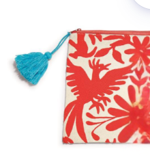 Flora & Fauna Embroidered Multipurpose Pouch Asst. 4 Colors