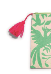 Flora & Fauna Embroidered Multipurpose Pouch Asst. 4 Colors