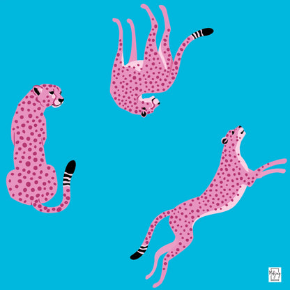 Flirty Leopards Mat - Vivid Blue