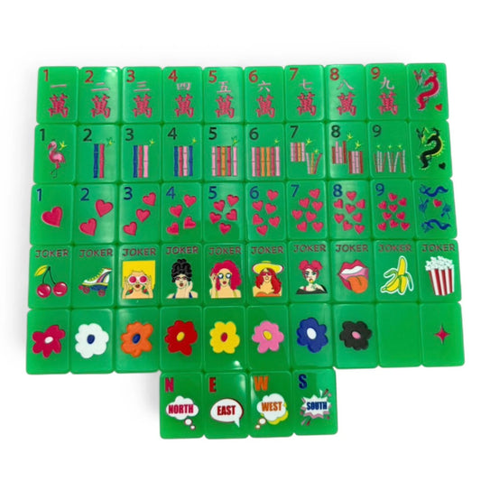 Pop Diva - Disco Green Mahjong Tiles