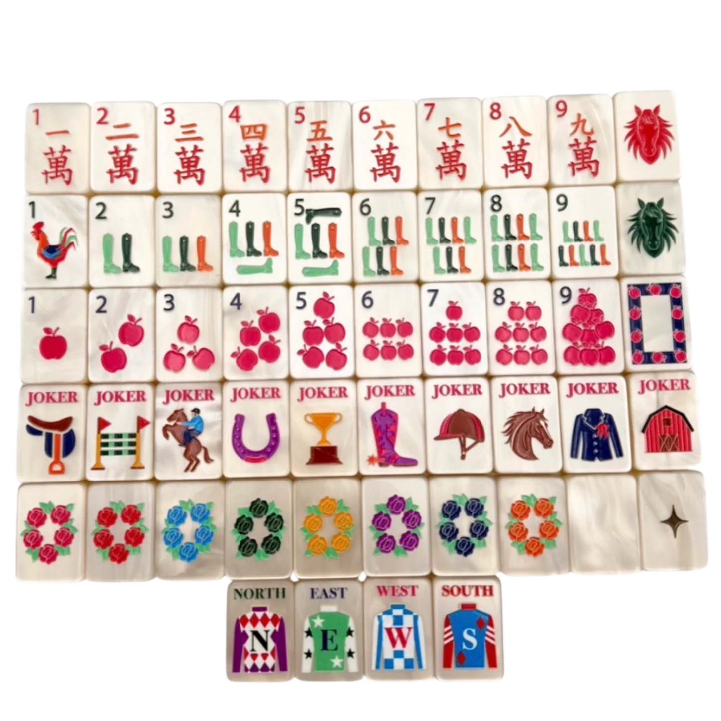 Year of the Horse - Pearl Cream Mahjong Tiles
