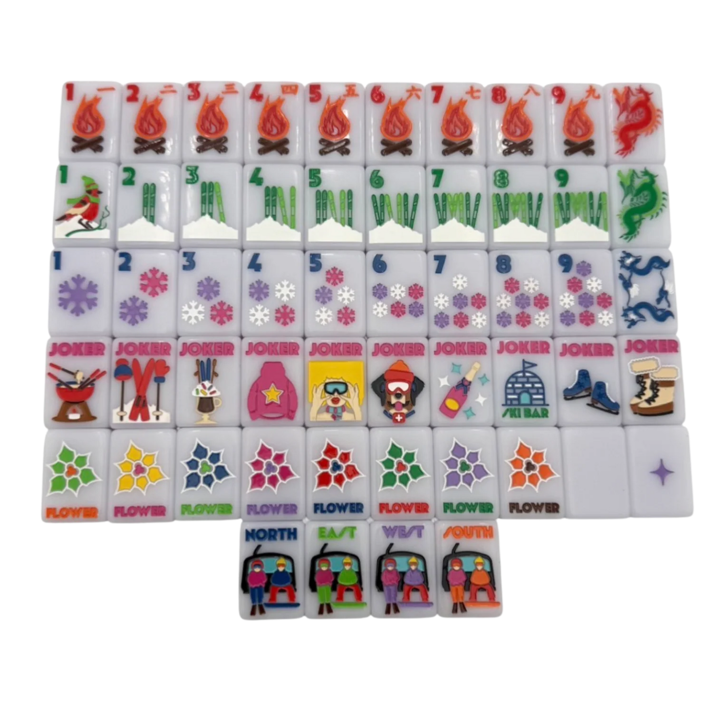 The Chalet - Frosty Lilac Mahjong Tiles
