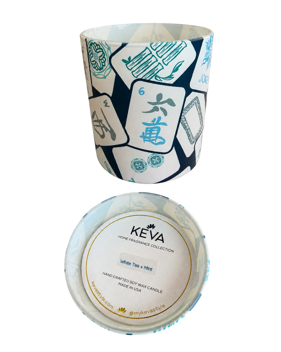 Bonjour Mahjong Candle - White Tea & Mint