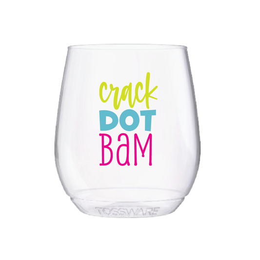 Crack Dot Bam Shatterproof Wine Glasses