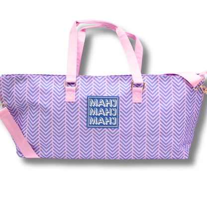 MAHJONG TOTE BAG  |  Wide with Zipper Closure