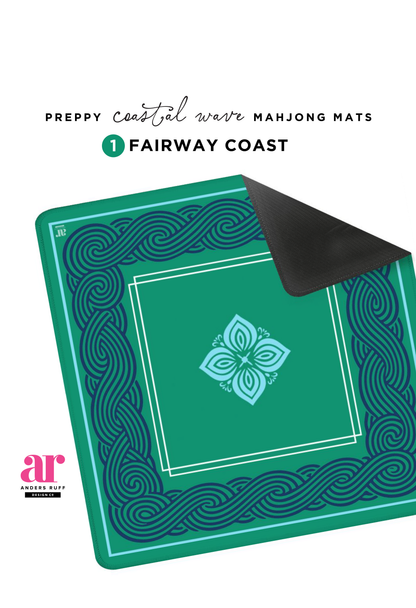 Coastal Wave Mahjong Mat – Multiple Colors [Non-Neoprene]