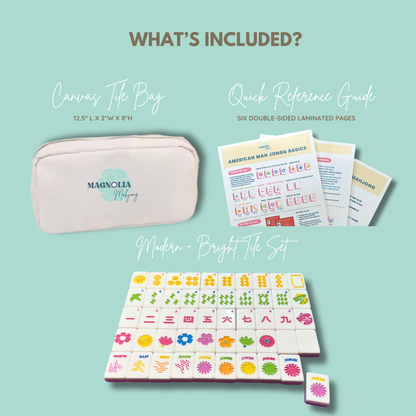 Heirloom Engraved Mahjong Tile Set - Modern + Bright Collection