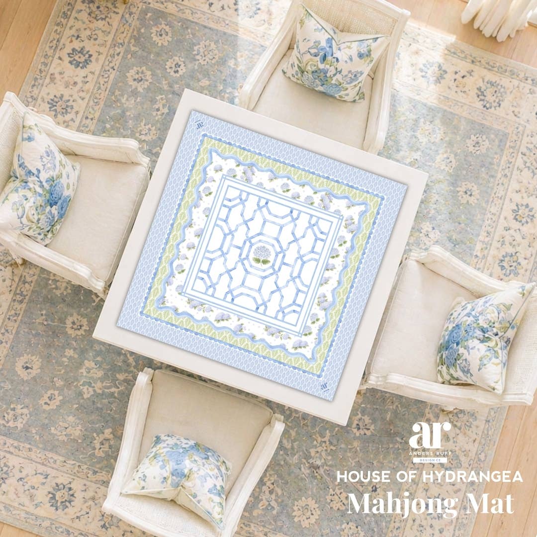 Hamptons Hydrangea Mahjong Mat