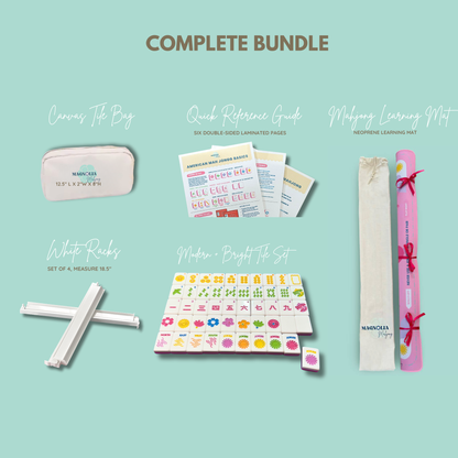 Heirloom Engraved Mahjong Tile Set - Modern + Bright Collection