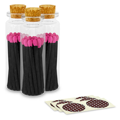 2" Matches + Small Bottle - Color of Your Choice + Strikers