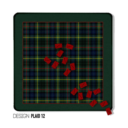 Mahjong Mat 31", Neoprene, Moody, Masculine, Winter Plaid