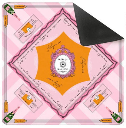 'Press for Mahjong' Mat | The Champagne & Mahj Collection