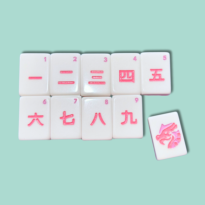 Heirloom Engraved Mahjong Tile Set - Modern + Bright Collection
