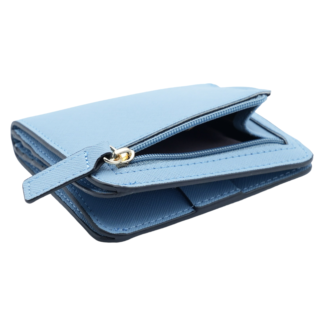Women's Small Compact Bifold Luxury Wallet With Window ID