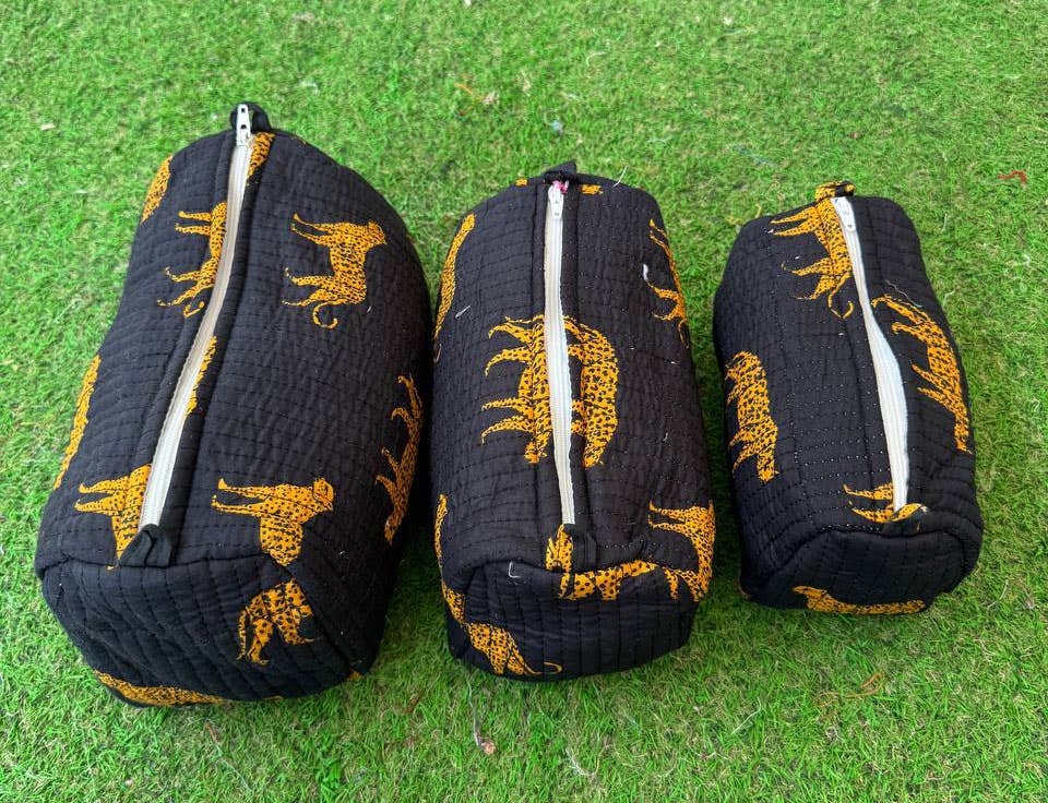 Tiger Printed Cosmetic Bag Quilted Cotton Bags Women's Bag