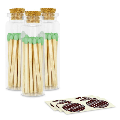 2" Matches + Small Bottle - Color of Your Choice + Strikers