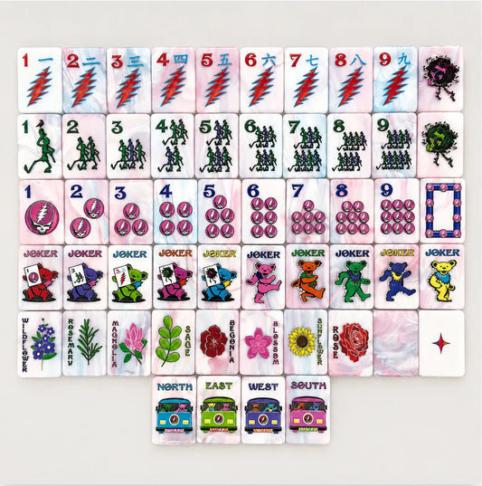 Grateful Dead x Bespoke Mahjong - ROSE PINK TIE DYE PEARL