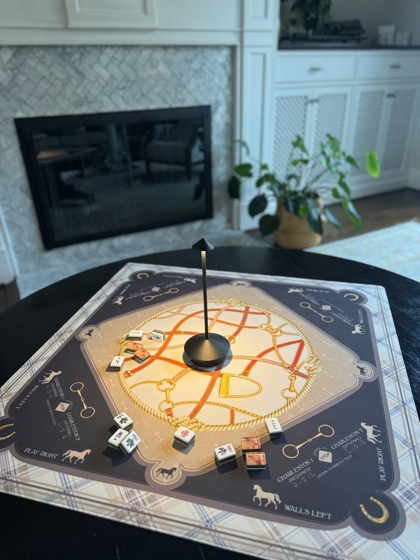 Saddles & Silk Mahjong Mat | The Equestrian Collection