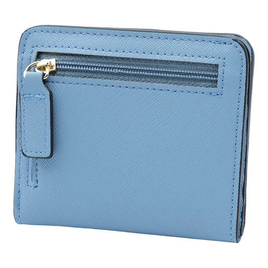 Women's Small Compact Bifold Luxury Wallet With Window ID