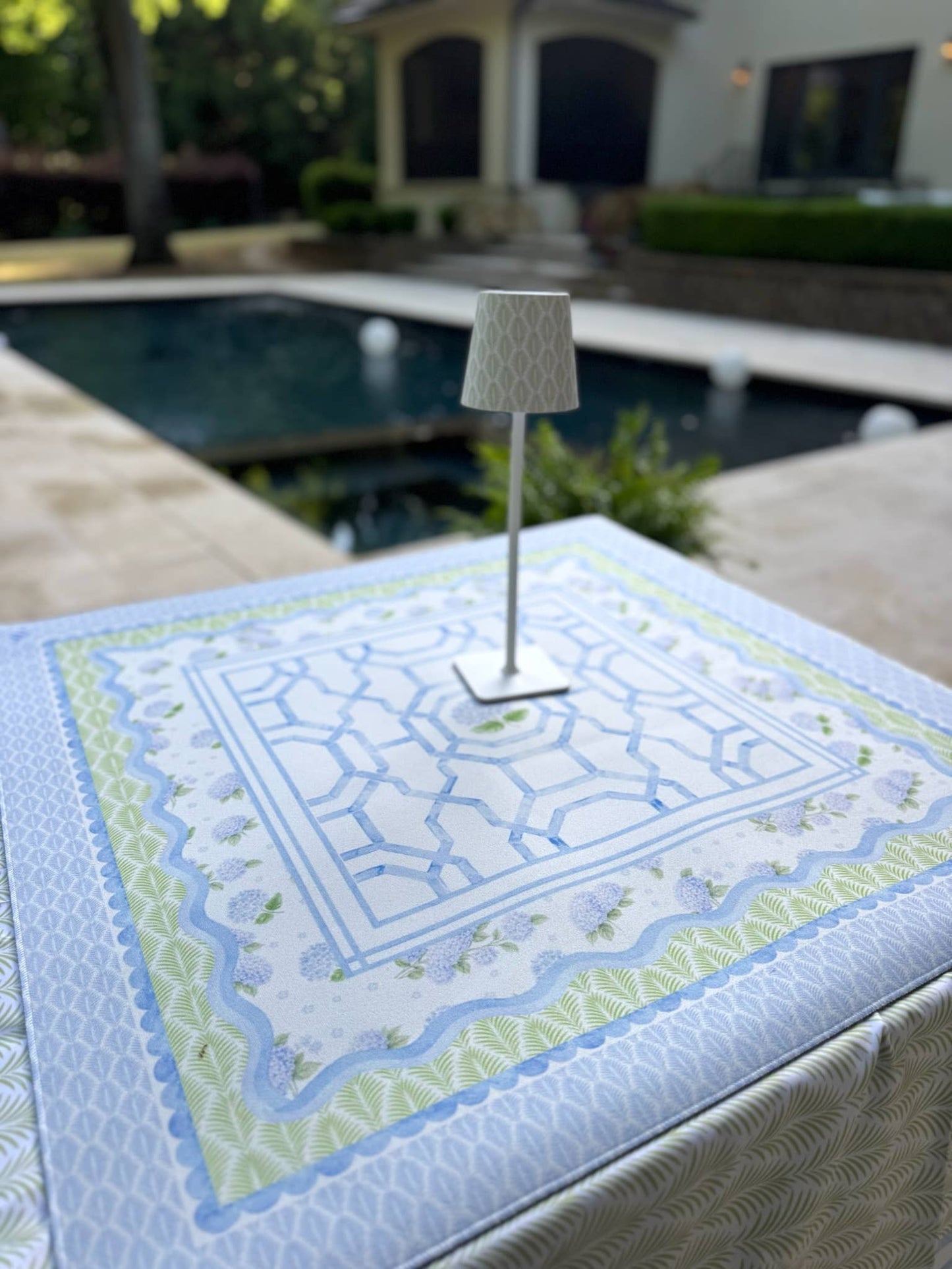 Hamptons Hydrangea Mahjong Mat
