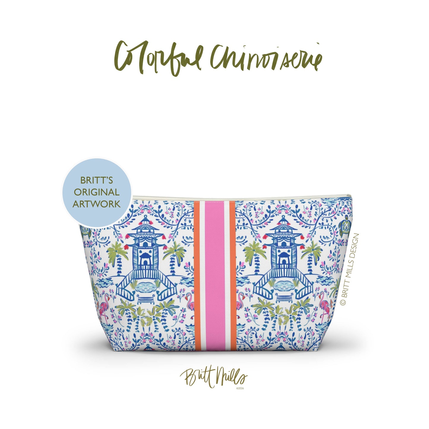 Britt Mills Mahjong Tile Pouch