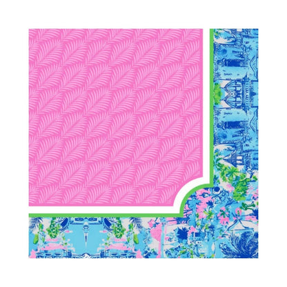 Palm Beach Collection Mahjong Mat | Pink, Blue Non-Neoprene