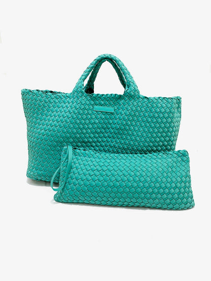 Woven Mahjong Carryall -Peace Love Mahjong