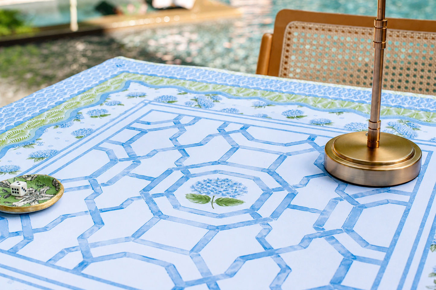 Hamptons Hydrangea Mahjong Mat