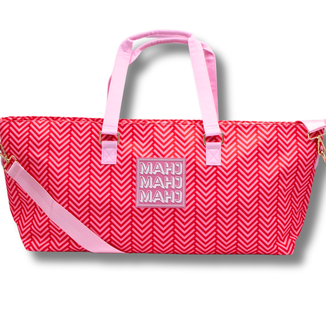 MAHJONG TOTE BAG  |  Wide with Zipper Closure