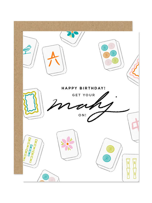 Mahjong Birthday Card