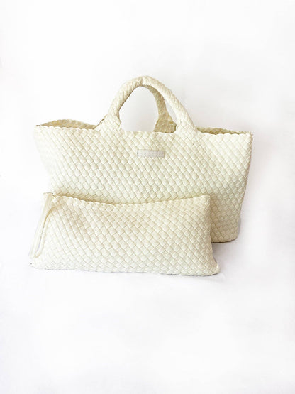 Woven Mahjong Carryall -Peace Love Mahjong