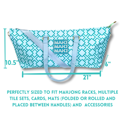 MAHJONG TOTE BAG  |  Wide with Zipper Closure