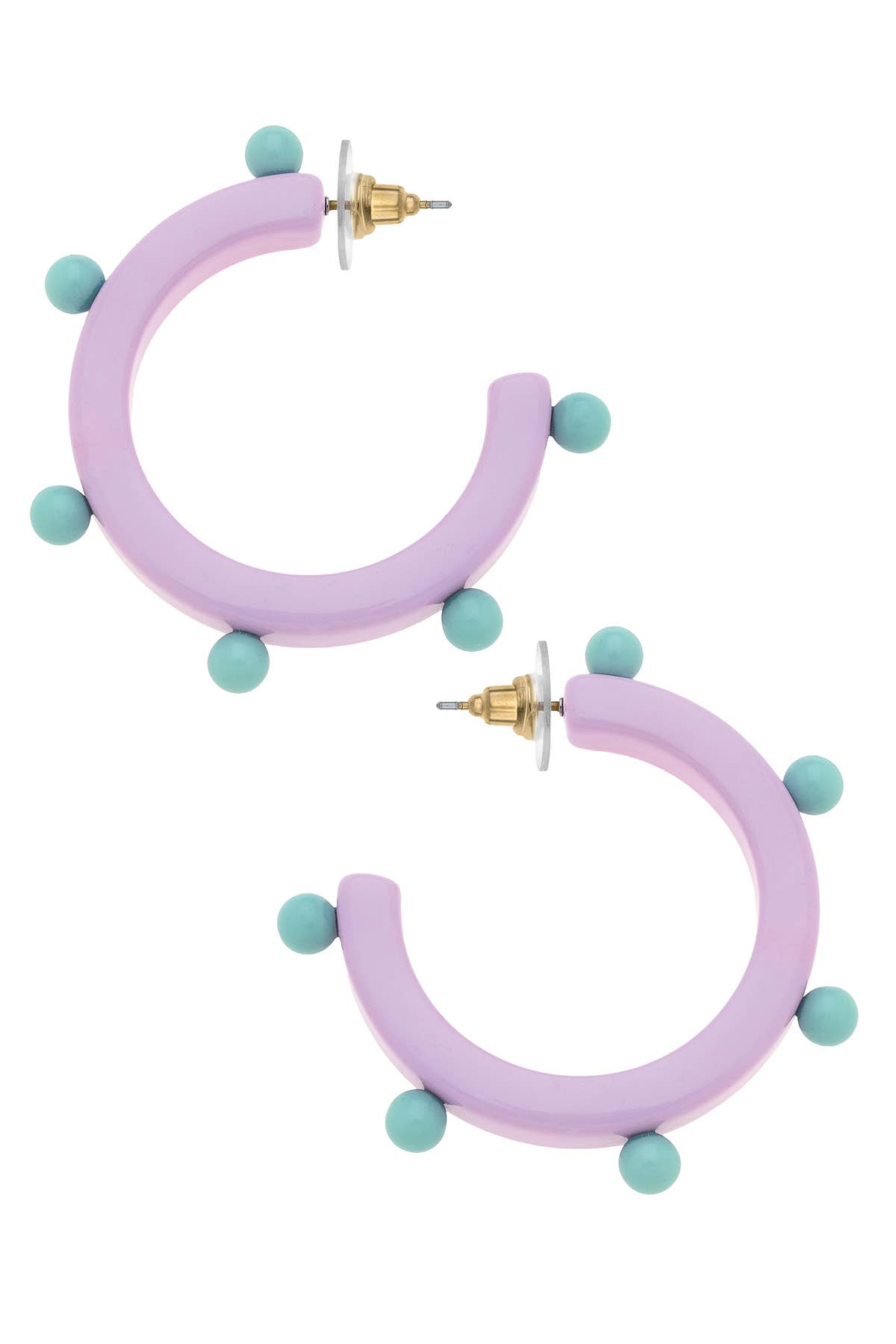 Olivia Studded Resin Hoop Earrings