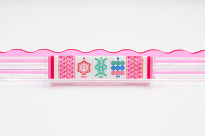 Crystal Prism Pink | Mahjong with Bold Angles and Vibrant Vibes | 1.25" x 0.9" x 0.7"